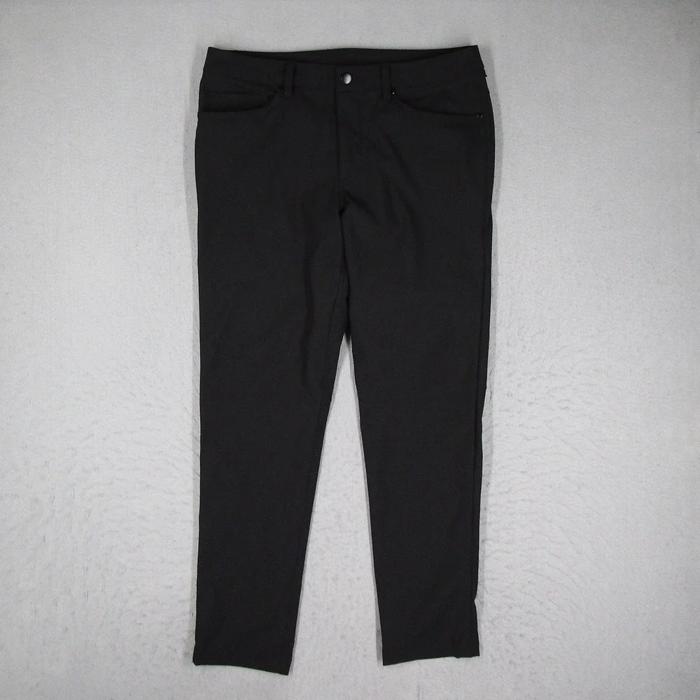 Lululemon Commission Pant Slim Mens 32 Black Technical Trousers LM5552S